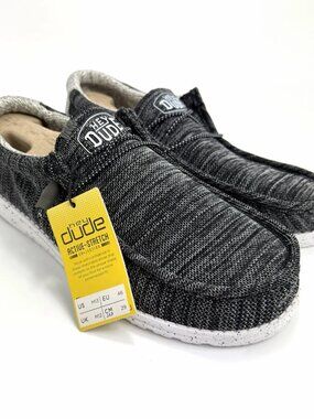 Hey Dude Wally Stretch Shoes Mens 13 Meteorite Slip On Lightweight New